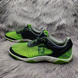 FootJoy FJ Hyperfle Jr's Golf Shoes Boys Kids Size 6 M Green Blue 45098